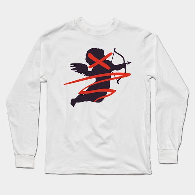 No Cupid Long Sleeve T-Shirt by MarinasingerDesigns